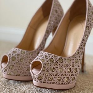 Giuseppe Zanotti peep toe  platform heels